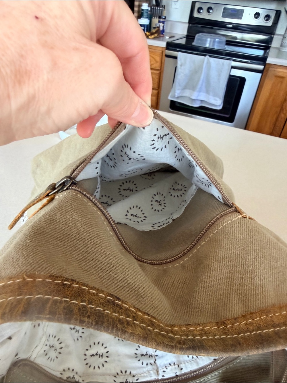 Brown Canvas Crossbody Bag - Unbranded - Picture 6 of 6